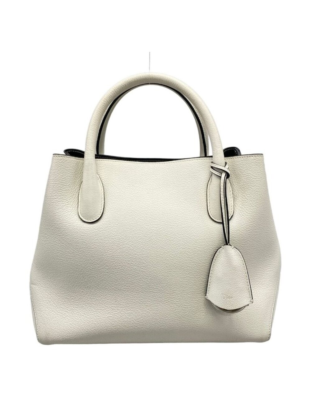 Dior Tote Bag Open Bar White Leather